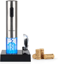 Load image into Gallery viewer, Secura Electric Wine Opener, Automatic Electric Wine Bottle Corkscrew Opener with Foil Cutter, Rechargeable (Stainless Steel)
