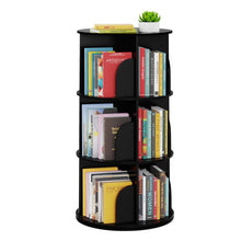 Load image into Gallery viewer, SpaceAid 4 Tier Rotating Bookshelf Tower, Spinning Bookcase Lazy Susan, Revolving 360 Book Shelf Storage Round Carousel, Vertical Rotate Turning Spiral Corner Organizer, White