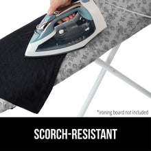 Load image into Gallery viewer, Ironing Board Cover and Pad, Silicone Coating, Thick Scorch Resistant Padding, Heavy Duty Iron Covers Standard Boards, Hook and Loop Fastener Strap, Silver, 15x54