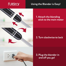 Load image into Gallery viewer, Immersion Blender Set, 9-Speed 500W Handheld Electric Hand Mixer, Smoothie Blender (3-in-1, Black)