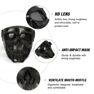Outamateur Skull Goggle Mask Riding Mask Safety Road Riding UV Motorbike Glasses