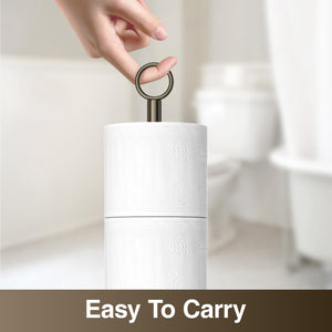 Toilet Paper Holder Stand(with Reserve Function), Free-Standing Spare Rolls Storage Holder, Stainless Steel