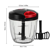 Load image into Gallery viewer, Manual Food Chopper Vegetable Cutter, Hand String Vegetable Chopper Onions Cutter for Vegetable Fruits Nuts BPA Free Food Safe Material, 550ml Gray