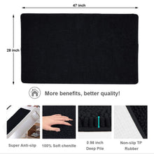 Load image into Gallery viewer, Secura Bathroom Rugs, 47 x 28 Inches, Extra Soft &amp; Thick, Absorbent Water Bath Mat, Machine Washable Non-Slip Bath Mats for Bathroom, Shower, and Tub, Home Decor Accessories (Gray)