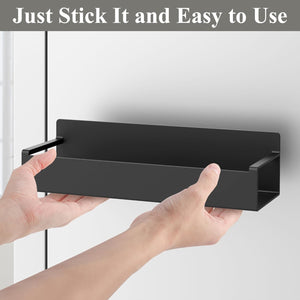 Magnetic Water Bottle Holder for Refrigerator, Cup Holder Organizer for Stanley and Tumbler for Kitchen, Black