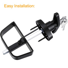 Load image into Gallery viewer, HauSun Shed Door Handle Lock Kit 4-1/2&quot; L Handle with 2 Keys and 2 Screws, 4-1/2&quot; Stem for Shed, Gate, Barn, Garage, Playhouse, Chicken Coop Door Lock and More, Black (L Handle)