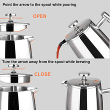Load image into Gallery viewer, Secura French Press Coffee Maker, 50-Ounce, 304 Stainless Steel Insulated Coffee Press with Extra Screen
