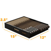 Load image into Gallery viewer, SpaceAid Large Knife Drawer Organizer Bamboo Insert Dock, Kitchen Steak Knives Holder Organizers Block for Drawer in Storage Organization (Large)