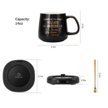 Load image into Gallery viewer, Coffee Mug Warmer &amp; Luxury Marbling Mug Set, Electric Cup Warmer with Auto Shut Off, 4 Temperature Setting Smart Beverage Warmer, 8-Hours Auto Shut Off, Best Gifts for Birthday Christmas