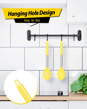 Load image into Gallery viewer, Pack of 2 Large Silicone Cooking Spoons,Non Stick Solid Basting Spoon,Heat-Resistant Kitchen Utensils for Mixing,Serving,Draining,Stirring (BLACK)