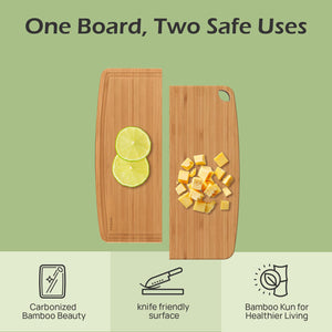 Dishwasher Safe Bamboo Cutting Boards Durable Lightweight Wood Cutting Board for Busy Kitchen, Easy Storage & Clean Wooden Chopping Boards Reversible with Juice Groove, Kitchen Gift for Home Cooks