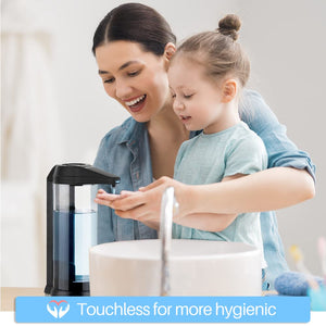 Secura 17oz Automatic Liquid Soap Dispenser, Touchless Battery Operated Hand Soap Dispenser with Adjustable Soap Dispensing Volume Control Dial, Personal Care Dispenser for Household Use (Chrome)