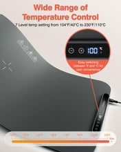 Load image into Gallery viewer, Food Warming Mat, iTRUSOU 27.5x16&#39;&#39; Electric Warming Tray with 7 Temp-Settings, Switchable Fahrenheit/Celsius, 99h Timer, Foldable Food Warmer Keep Food Warm at Buffet, Party, Sabbath, Daily Use