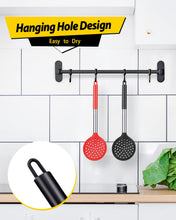 Load image into Gallery viewer, Kitchen Ladle Strainer Set of 2 Large Slotted Spoon with High Heat Resistant BPA Free Non Stick Cooking Skimmers For Draining and Frying (Grey and Teal Blue)