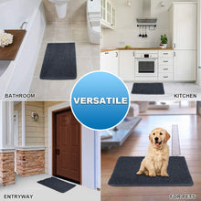 Load image into Gallery viewer, Secura Bathroom Rugs, 47 x 28 Inches, Extra Soft &amp; Thick, Absorbent Water Bath Mat, Machine Washable Non-Slip Bath Mats for Bathroom, Shower, and Tub, Home Decor Accessories (Gray)