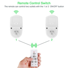 Load image into Gallery viewer, Remote Control Outlet, TESSAN Wireless Electrical Plug Switch for Lights, Lamps, Fans, 100ft RF Range, 1200W (1 Remote + 1 Outlet)
