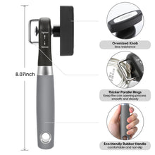 Load image into Gallery viewer, Beneno Can Opener, Manual Side Safe Cut Can Opener Smooth Edge with Durable Sharp Blade, Effort-Saving Knob &amp; Comfortable Non-slip Handle, Brown
