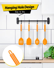 Load image into Gallery viewer, Pack of 4 Silicone Cooking Utensils Set, Non Stick Large Solid Spatulas, Heat Resistant Black Slotted Spoons, Ideal BPA Free Kitchen Turners for Frying, Mixing,Serving,Draining,Turning,Stirring