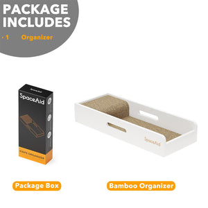 SpaceAid Knife Drawer Organizer Bamboo Insert Dock, Kitchen Steak Knives Holder Organizers Block for Drawer in Storage Organization (Small)