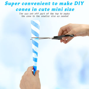 Outamateur 90PCS Multicolor Cotton Candy Paper Cones for Cotton Candy Making in Parties & Festivals