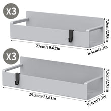 Load image into Gallery viewer, 4 Pack Magnetic Spice Rack Organizer for Refrigerator and Oven, Black Fridge Organizers and Storage for Kitchen