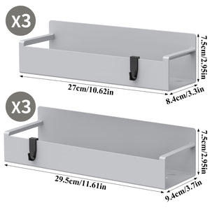 4 Pack Magnetic Spice Rack Organizer for Refrigerator and Oven, Black Fridge Organizers and Storage for Kitchen