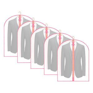 Garment Bags Cover for Hanging Clothes Gowns, 23.6’’×39.1’’,5 Pack Black