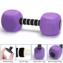 Load image into Gallery viewer, Water Dumbbells, 2Pack Aquatic Exercise Dumbbells, EVA Foam Barbells for Men Women Water Workouts