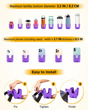 Load image into Gallery viewer, Universal Stroller Cup Holder with Mobile Phone Case, 2-in-1 Strollers Storage Rack, 360 Degrees Rotation Drink Holder for Bike, Pushchair, Wheelchair, Walker,Bicycle, Fits Most Cups