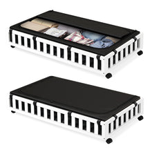 Load image into Gallery viewer, 2 Pack Bamboo Under Bed Storage with Wheels, 39”x20”x7.8” Lager Under Bed Storage Containers (Brown)