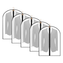 Load image into Gallery viewer, Garment Bags Cover for Hanging Clothes Gowns, 23.6’’×39.1’’,5 Pack Black