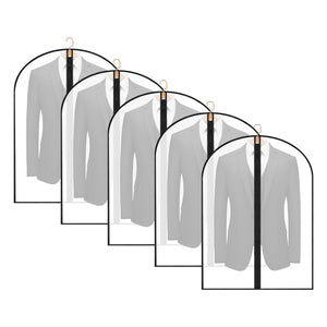 Garment Bags Cover for Hanging Clothes Gowns, 23.6’’×39.1’’,5 Pack Black