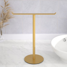 Load image into Gallery viewer, Towel Rack T-Shape Hand Holder for Bathroom,Headband and Lightweight Bathroom Racks,Kitchen Black Holder,Stainless Steel Waterproof Counter Organizer