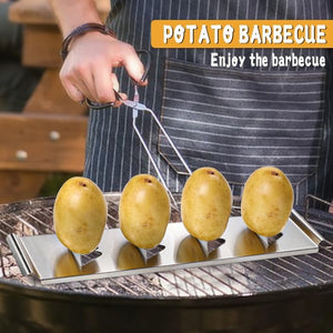 YellRin Stainless Steel Potato Barbecue Rack Potato Baking Stand for Home Kitchen