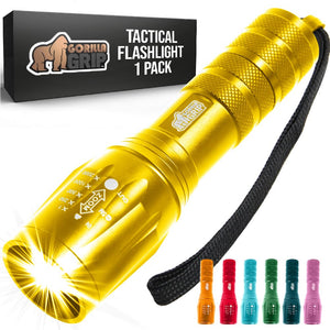 Powerful LED Tactical Flashlight, 750 FT High Lumens 5 Adjustable Modes, Water Resistant, Ultra Bright Zoom Flashlights, Small Mini Flash Light, Camping, Night Dog Walking, Turquoise