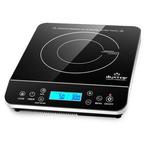 Duxtop Ceramic Non-stick Frying Pan, Stainless Steel Induction Frying Pan, 8-Inch Stir Fry Pan with Heavy-gauge Impact-bonded Bottom, FUSION Ti