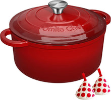 Load image into Gallery viewer, Umite Chef Kitchen Cooking Utensils Set, 5QT Enameled Cast Iron Dutch Oven