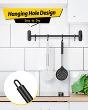Load image into Gallery viewer, Kitchen Ladle Strainer Set of 2 Large Slotted Spoon with High Heat Resistant BPA Free Non Stick Cooking Skimmers For Draining and Frying (Grey and Teal Blue)
