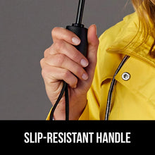 Load image into Gallery viewer, Windproof Compact Stick Umbrella for Rain, Travel One-Click Automatic Open and Close, Lightweight, Portable, Strong Reinforced Fiberglass Ribs, Easily Collapsible, Black