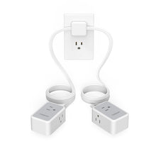 Load image into Gallery viewer, Small Flat Plug Power Strip, TESSAN Ultra Thin Extension Cord with 3 USB Wall Charger (1 USB C), 3 Outlets Mini Charging Station, 5 ft Slim Plug for Cruise Travel Office School Dorm Room Essentials