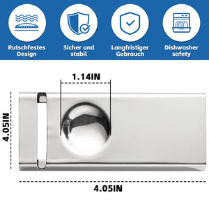 YellRin Knife Spoon Rests Stainless Steel Spoon Fork Knife Rest Rack Flatware Holder Set of 4 for Dining Table Hotel Restaurant ﻿ (size 3)