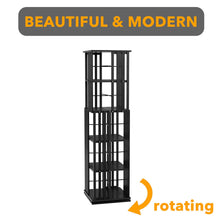 Load image into Gallery viewer, SpaceAid 6 Tier Rotating Bookshelf Tower, Bamboo Spinning Book Shelf, Revolving 360 Bookcase Storage Swivel Round Carousel, Vertical Rotate Turning Spiral Corner Organizer (6-Tier Walnut)