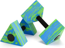 Load image into Gallery viewer, Triangular Aquatic Exercise Dumbbells, 2PCS Water Dumbbells, EVA Foam Water Weights, Water Fitness Exercises Equipment for Youth, Women, Adults