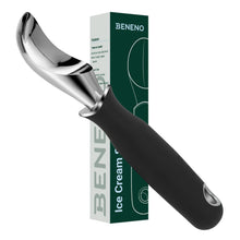 Load image into Gallery viewer, Beneno Heavy Duty Ice Cream Scoop - Upgraded Anti-Fracture Design, Comfortable Grip Long Handle, Effortless Scooping &amp; Dishwasher Safe, Black