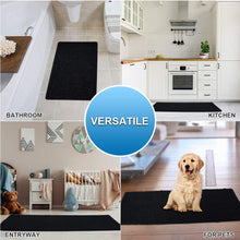 Load image into Gallery viewer, Secura Bathroom Rugs, 47 x 28 Inches, Extra Soft &amp; Thick, Absorbent Water Bath Mat, Machine Washable Non-Slip Bath Mats for Bathroom, Shower, and Tub, Home Decor Accessories (Gray)