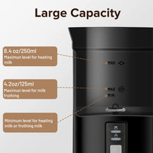 Load image into Gallery viewer, Secura Milk Frother, Electric Milk Steamer Stainless Steel, 8.4oz/250ml Automatic Hot and Cold Foam Maker and Milk Warmer for Latte, Cappuccinos, Macchiato, 120V