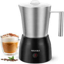 Load image into Gallery viewer, Secura Detachable Milk Frother, 17oz Electric Milk Steamer Stainless Steel, Automatic Hot/Cold Foam and Hot Chocolate Maker with Dishwasher Safe, 120V