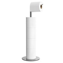 Load image into Gallery viewer, Toilet Paper Holder Stand and Dispenser for 4 Spare Rolls, Stainless Steel Free-Standing Toilet Tissue Paper Roll Storage Shelf