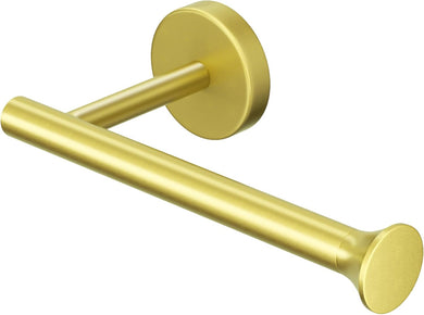 Toilet Paper Holder Wall Mount Bathroom Paper Roll Holder Tissue Handle Stainless Steel for Farmhouse Kitchen Gold