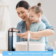 Load image into Gallery viewer, Secura 17oz Automatic Liquid Soap Dispenser, Touchless Battery Operated Hand Soap Dispenser with Adjustable Soap Dispensing Volume Control Dial, Personal Care Dispenser for Household Use (Chrome)